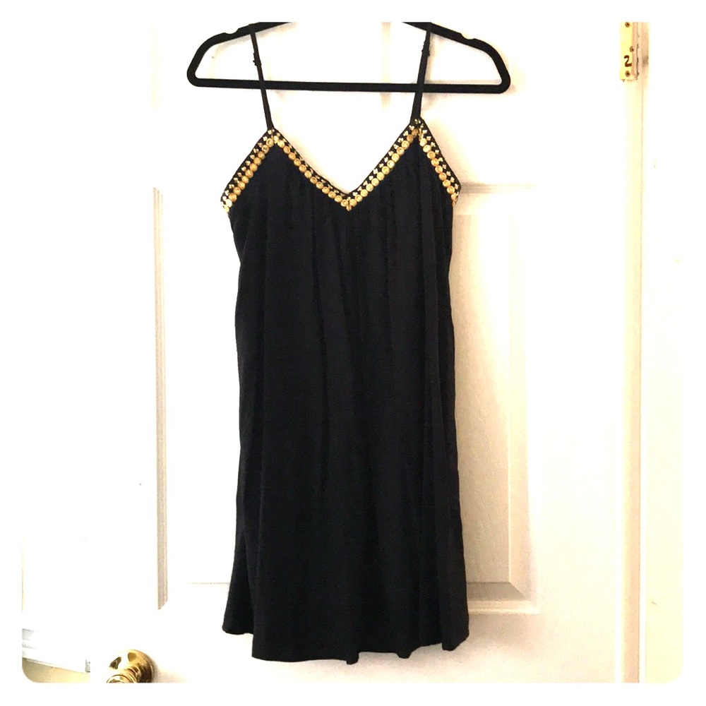 Black Dress w Gold Details